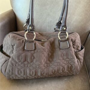 Donald J. Pliner Quilted Brown Shoulder Bag
